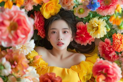 独家花草肖像摄影，花草人像摄影 